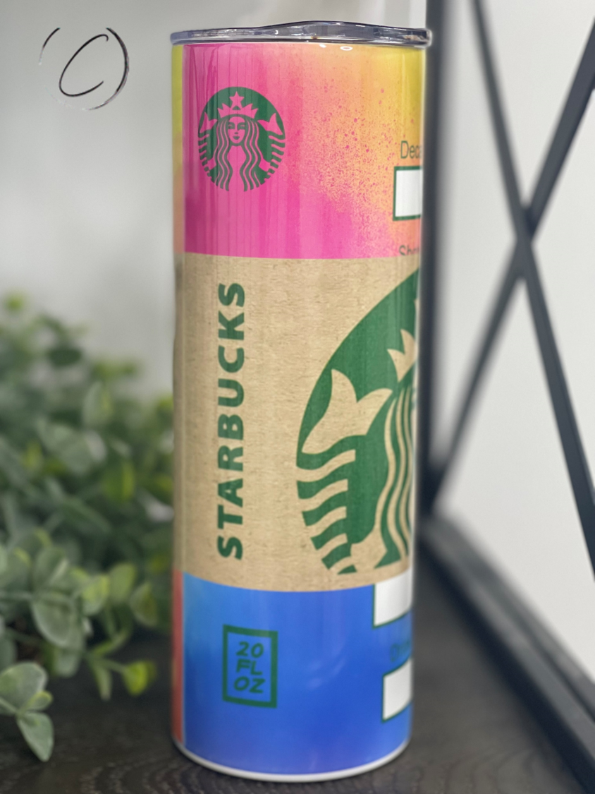 Groovy Starbucks 20oz Skinny Tumbler