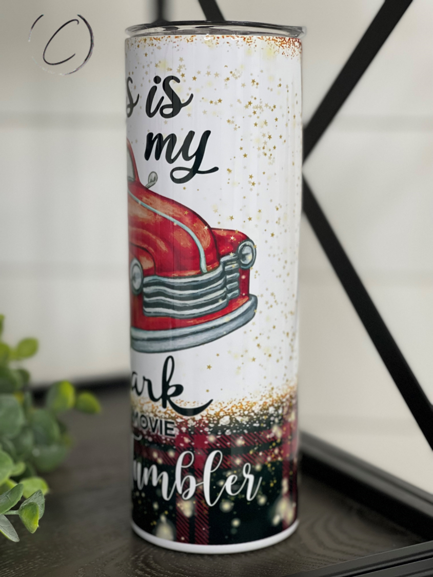 Hallmark Christmas Movie Watching 20oz Skinny Tumbler