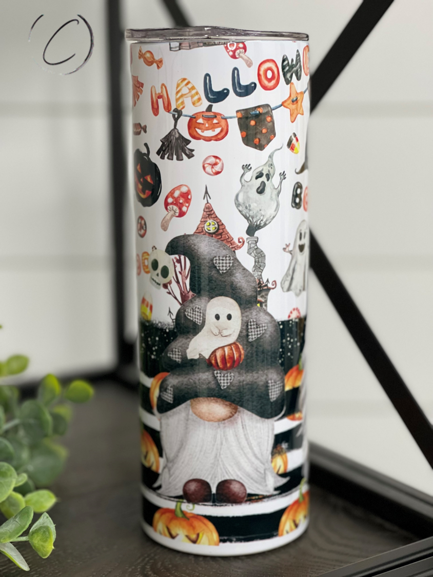 Halloween Gnomes 20oz Skinny Tumbler