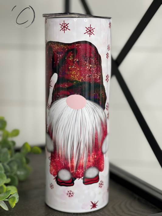 Holiday Snowflake Gnome 20oz Skinny Tumbler