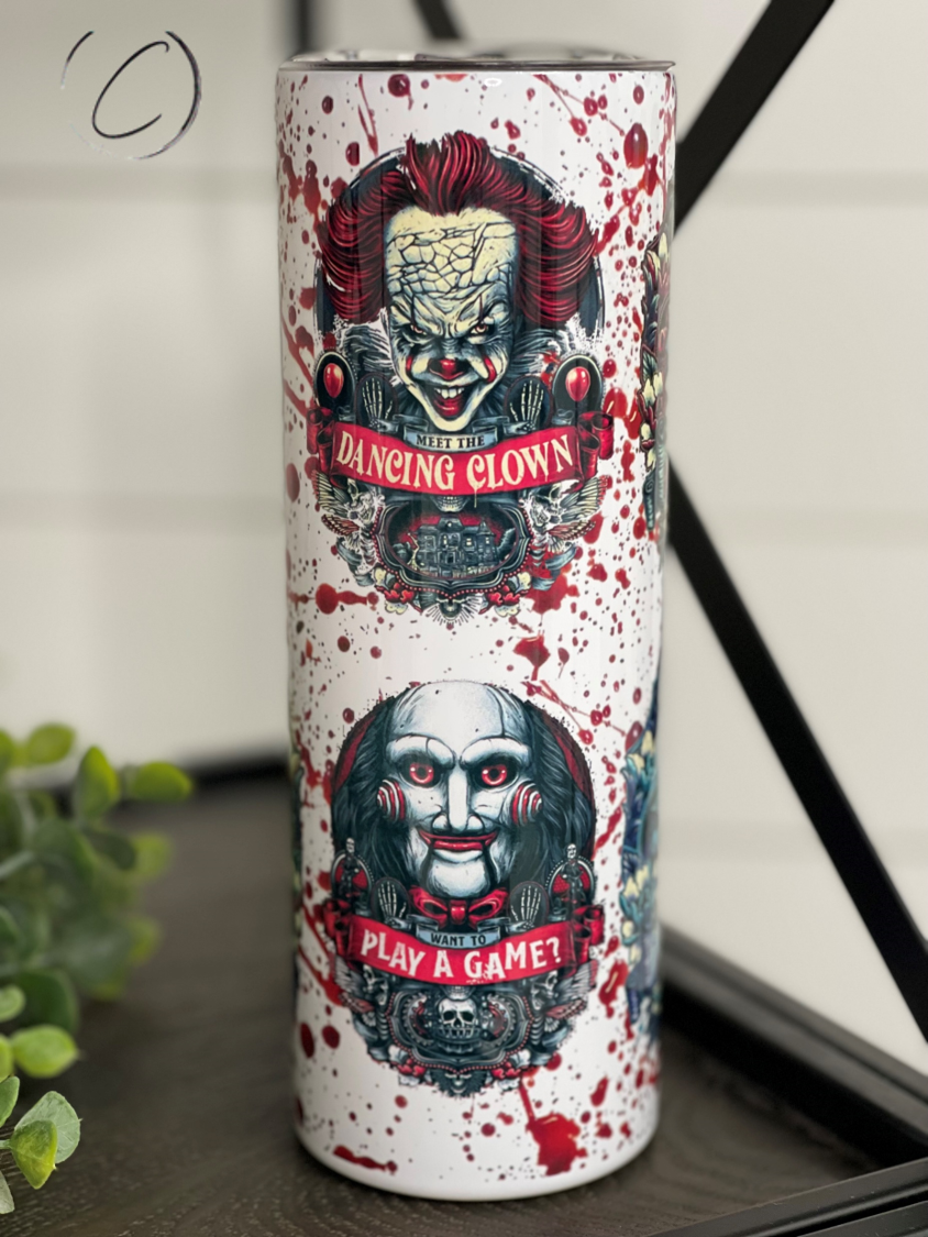 Horror Movie Hauntings 20oz Skinny Tumbler