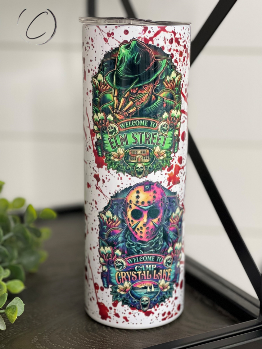 Horror Movie Hauntings 20oz Skinny Tumbler