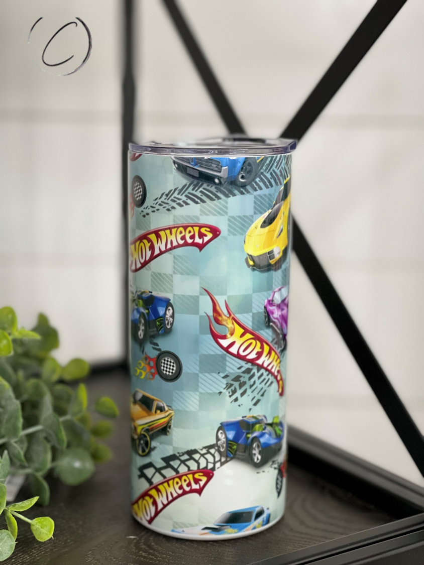 Hot Wheels 15oz Kids Skinny Tumbler