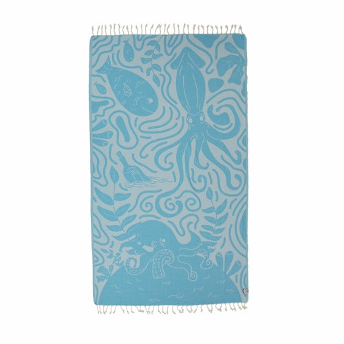 Clean Ocean Peshtemal Pure Cotton Throw Beach Towel