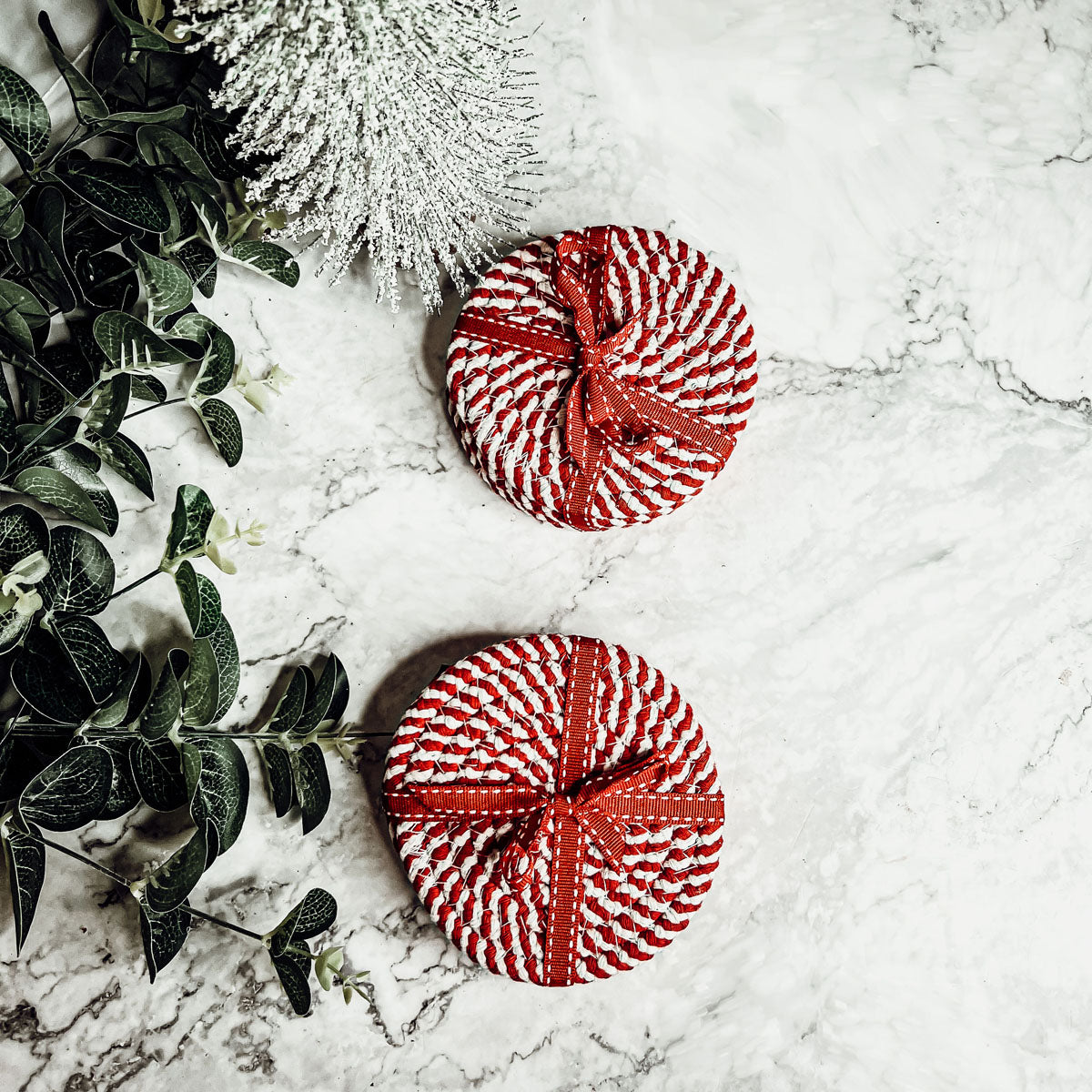 Candy Cane Coaster 4pk