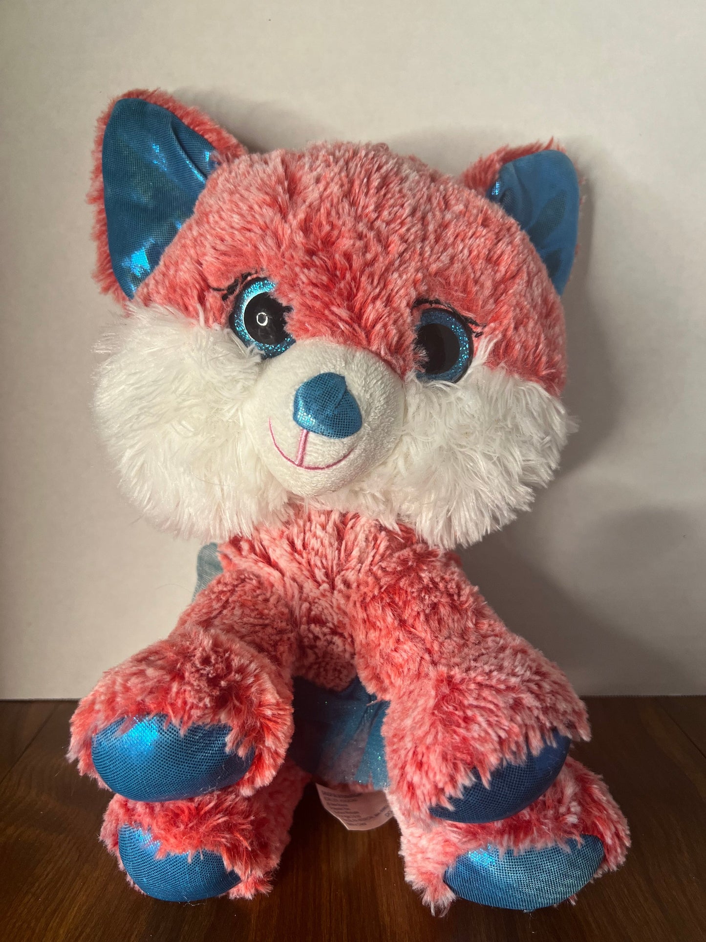 HugFun Princess Fox Dog Pink Blue Tutu Plush Stuffed Animal Toy