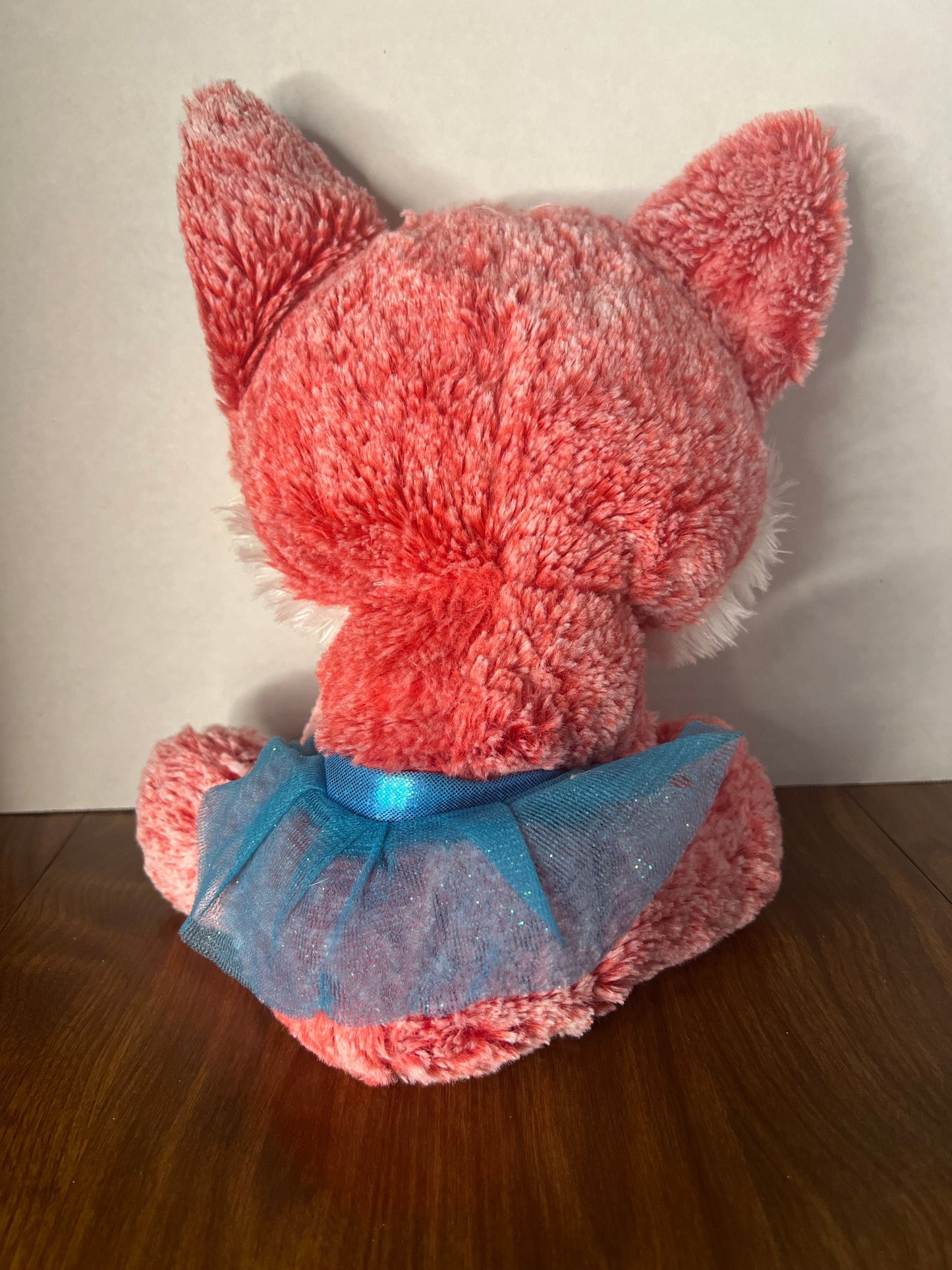 HugFun Princess Fox Dog Pink Blue Tutu Plush Stuffed Animal Toy