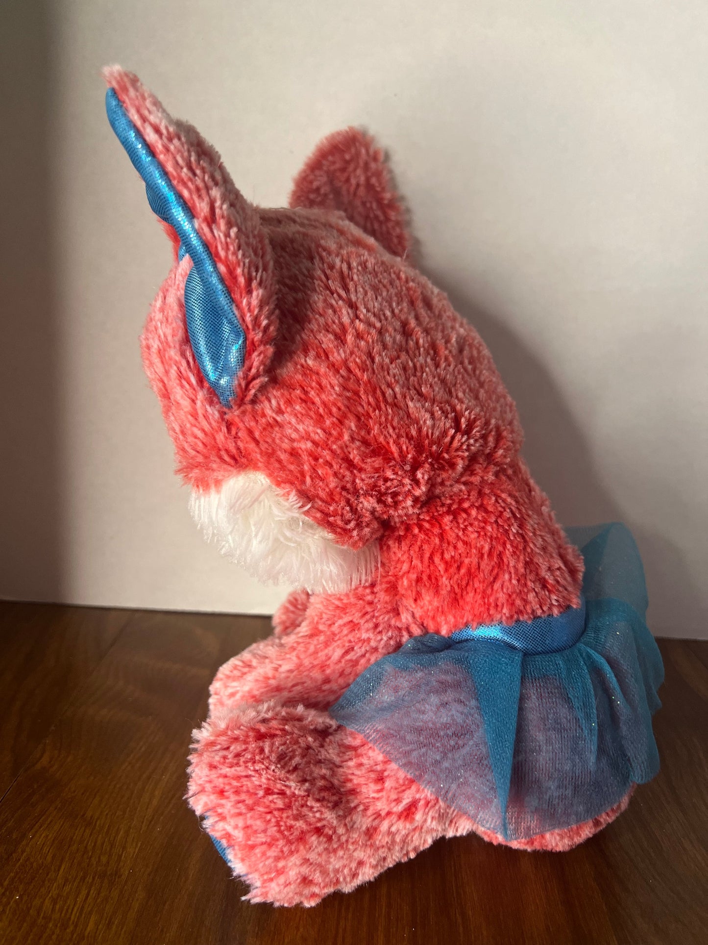 HugFun Princess Fox Dog Pink Blue Tutu Plush Stuffed Animal Toy