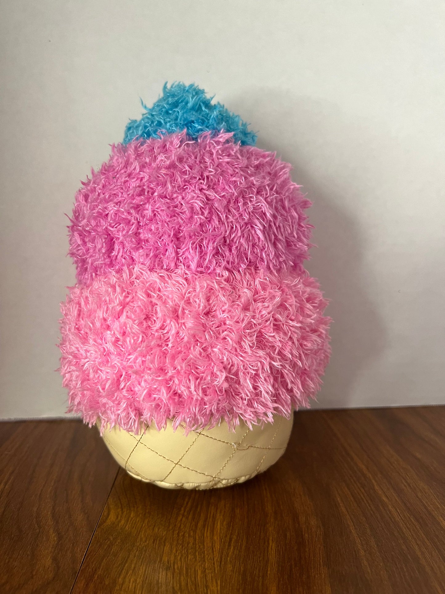 Fluffie Stuffiez Small Ice Cream Plush Purple Pink Blue Smile  Stuffed