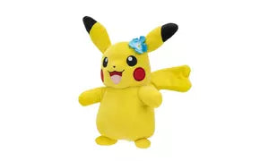 Jazwares Pokemon Pikachu 8-in Plush with Blue Flower