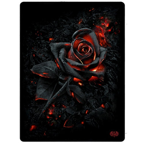 BURNT ROSE - Fleece Blanket with Double Sided Print