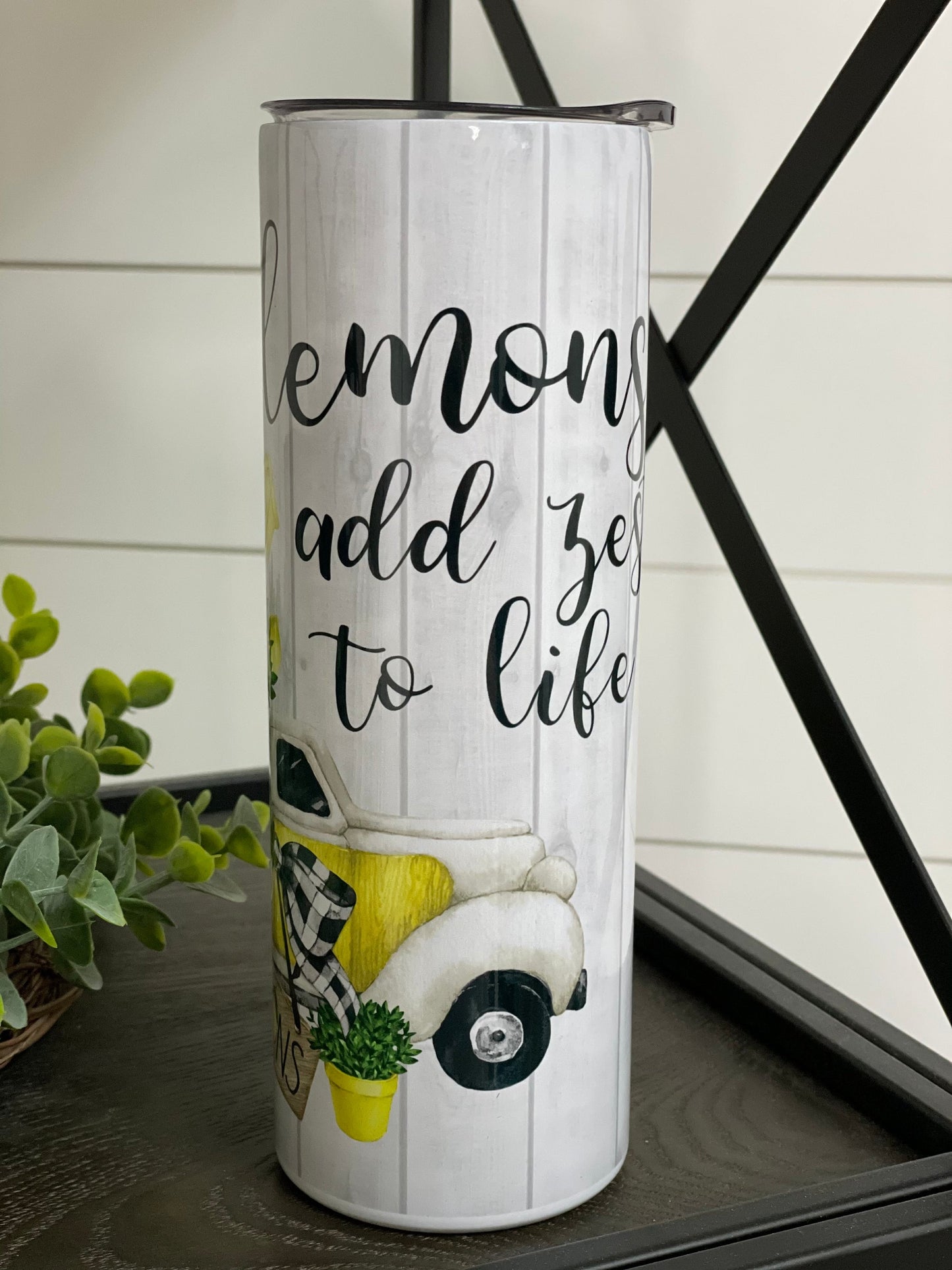 Lemons Add Zest 20oz Skinny Tumbler