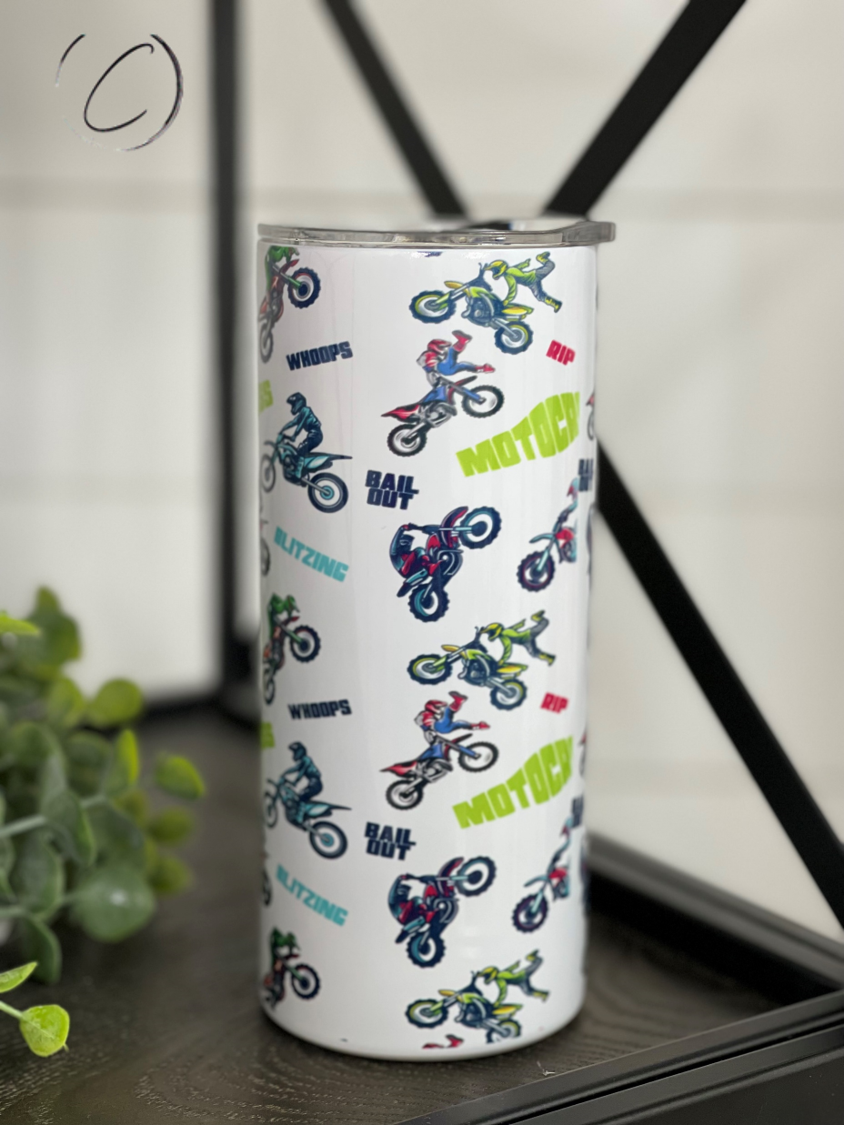 Motocross 15oz Kids Skinny Tumbler