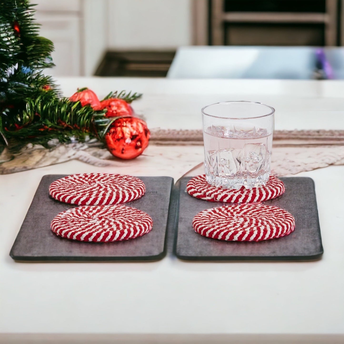 Candy Cane Coaster 4pk