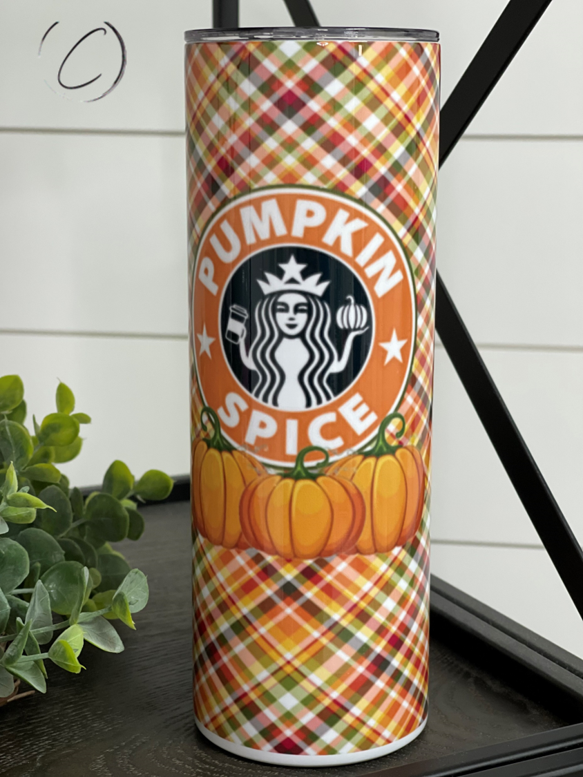 Pumpkin Spice Starbucks 20oz Skinny Tumbler