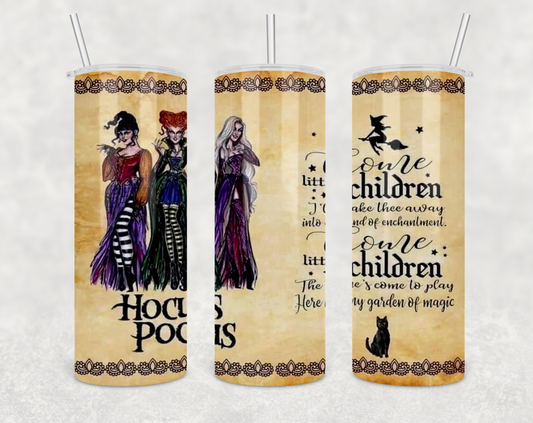 Come Little Children Hocus Pocus 20oz Skinny Tumbler