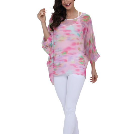 Womens Unicorn Pink Chiffon Top