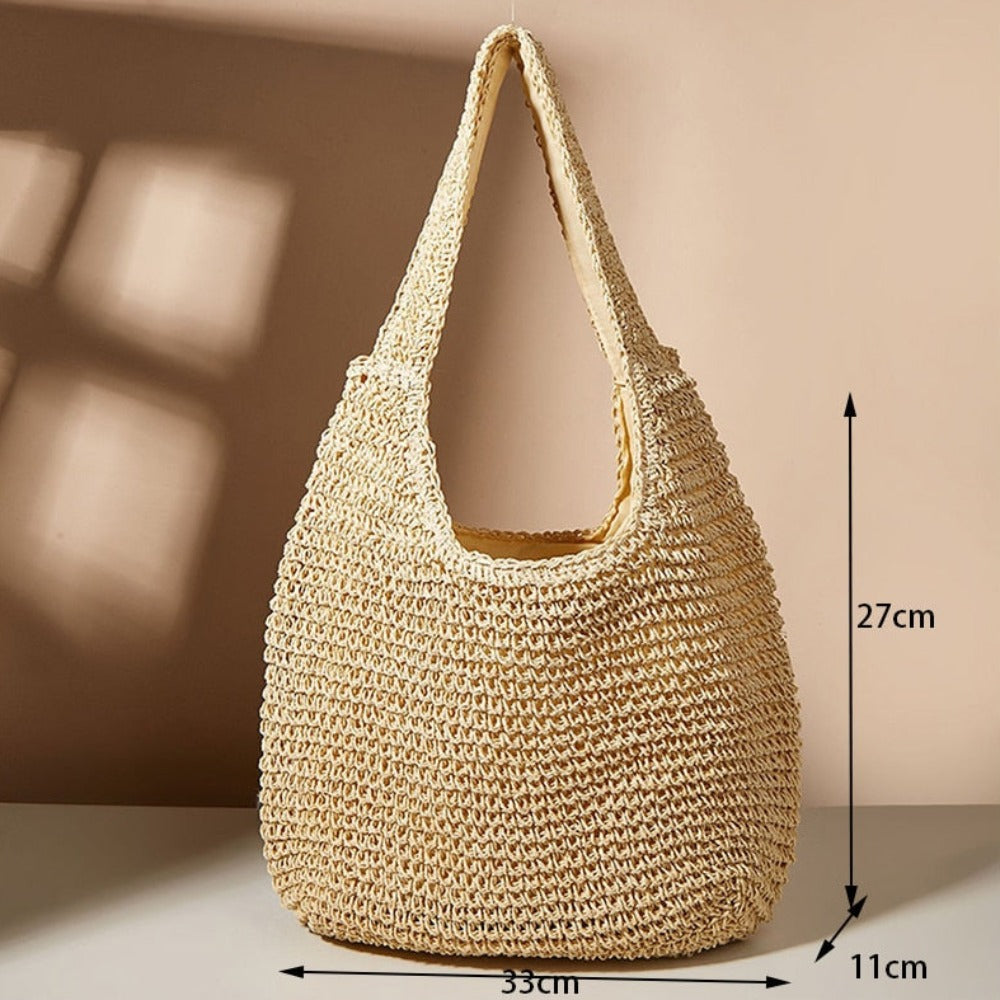 Summer Shoulder Straw Tote