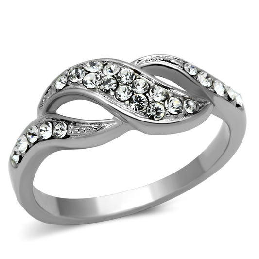 Women Stainless Steel Synthetic Crystal Rings