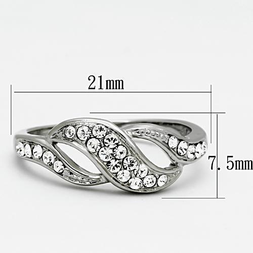 Women Stainless Steel Synthetic Crystal Rings