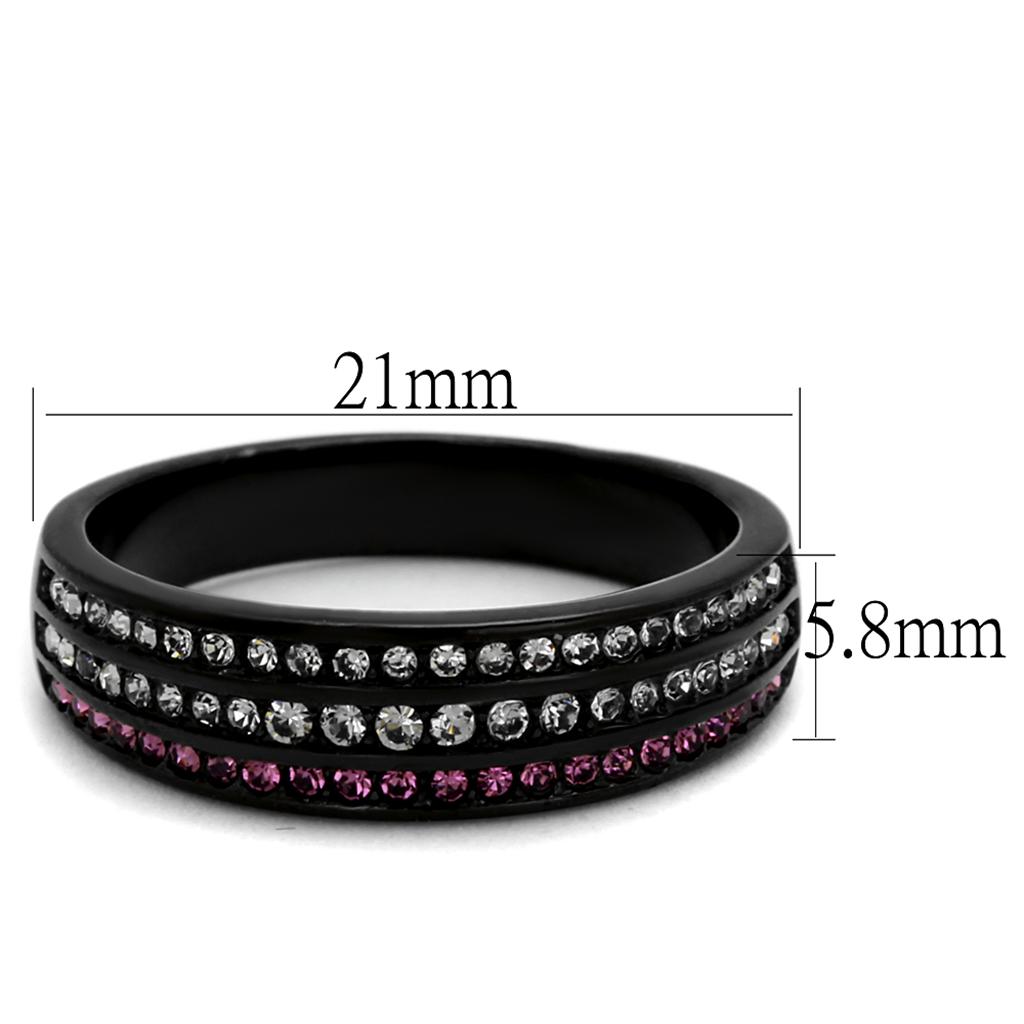 Women Stainless Steel Synthetic Crystal Rings