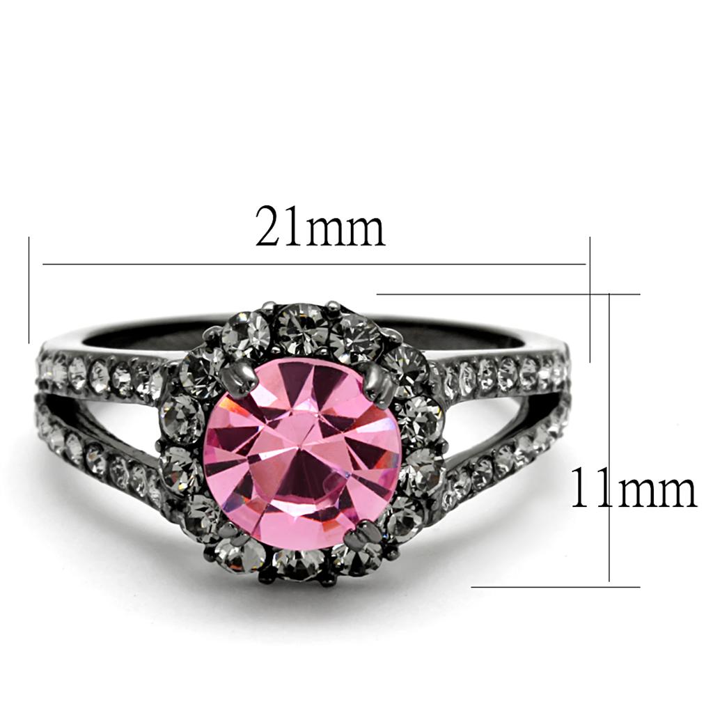 Women Stainless Steel Synthetic Crystal Rings