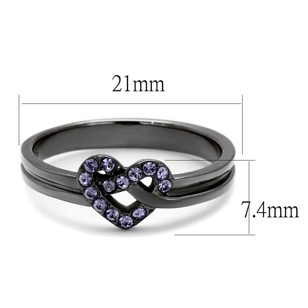 Women Stainless Steel Synthetic Crystal Rings