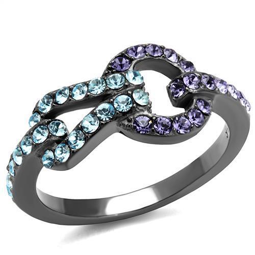 Women Stainless Steel Synthetic Crystal Rings