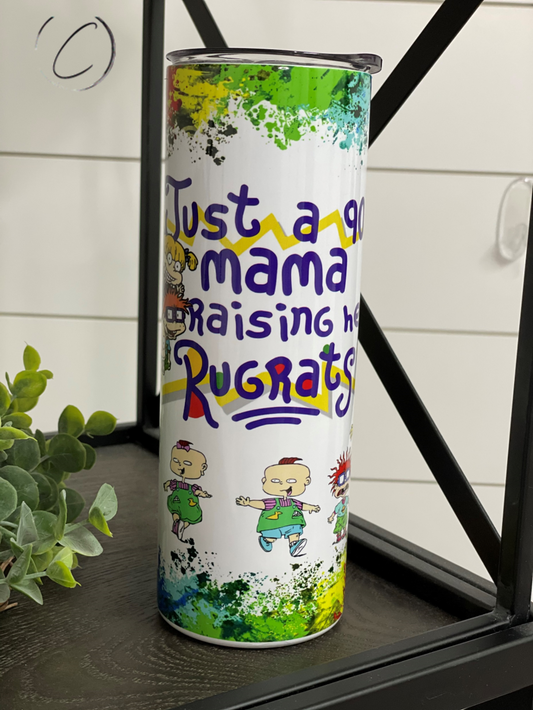 Raising Rugrats 20oz UV Pink Skinny Tumbler