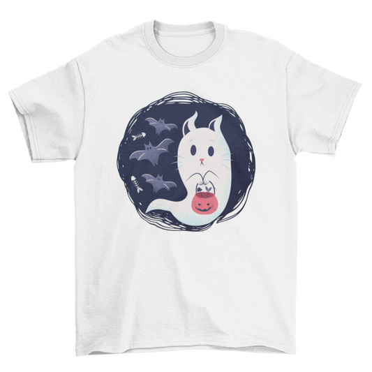 Ghost cat t-shirt