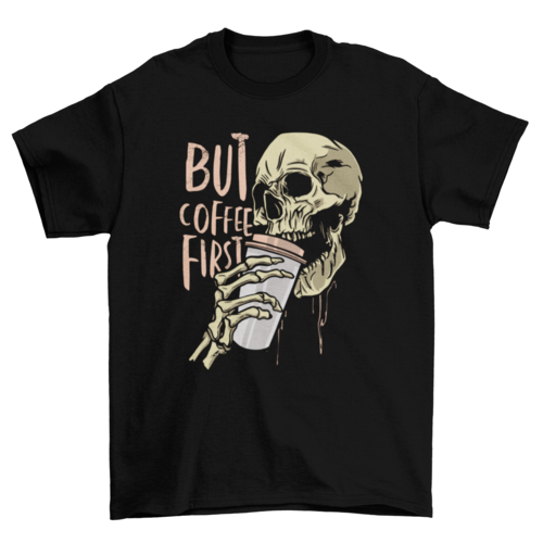 Coffee skull t-shirt