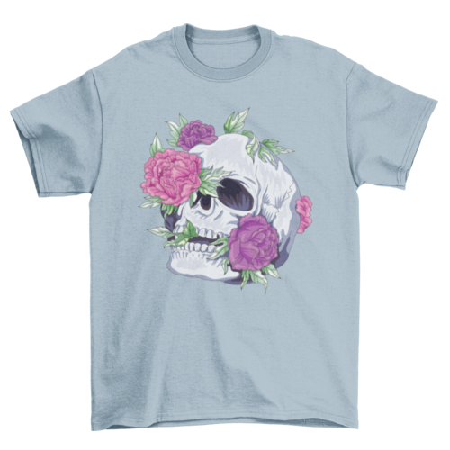 Flowers skull t-shirt