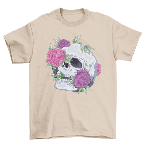 Flowers skull t-shirt