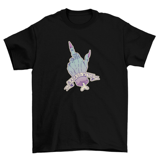 Pastel goth badass witch t-shirt design