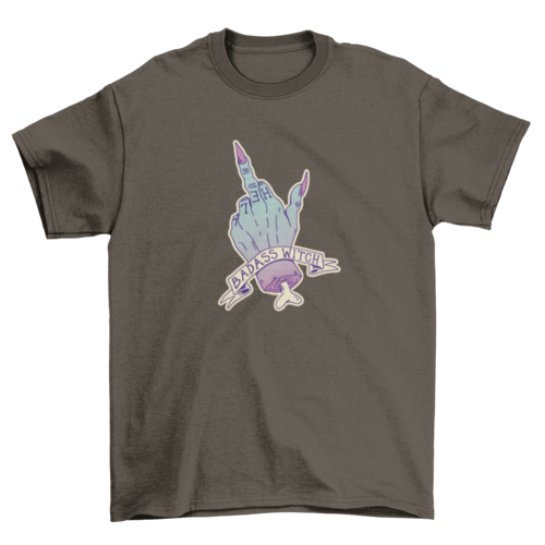 Pastel goth badass witch t-shirt design