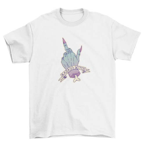 Pastel goth badass witch t-shirt design