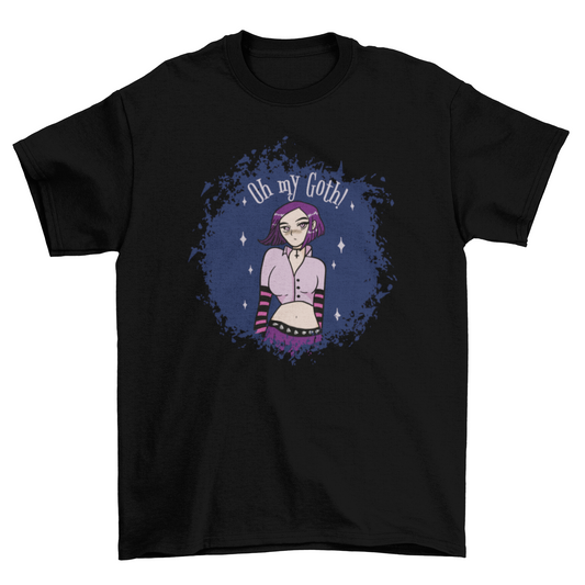 Short hair goth girl t-shirt