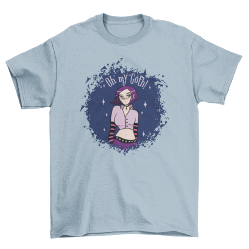 Short hair goth girl t-shirt