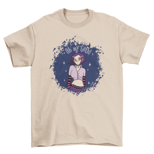 Short hair goth girl t-shirt