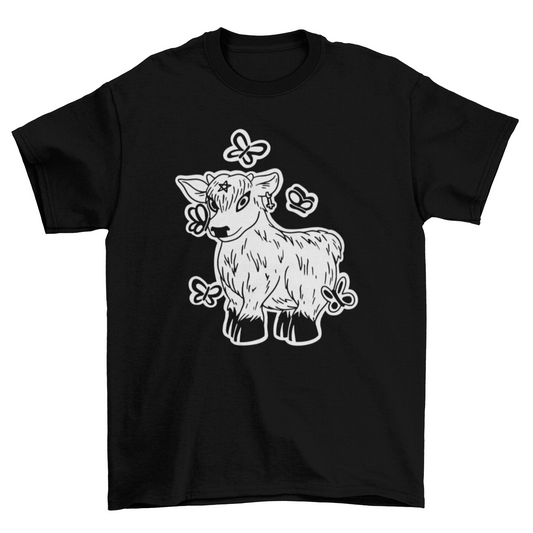 Goth highland cow t-shirt