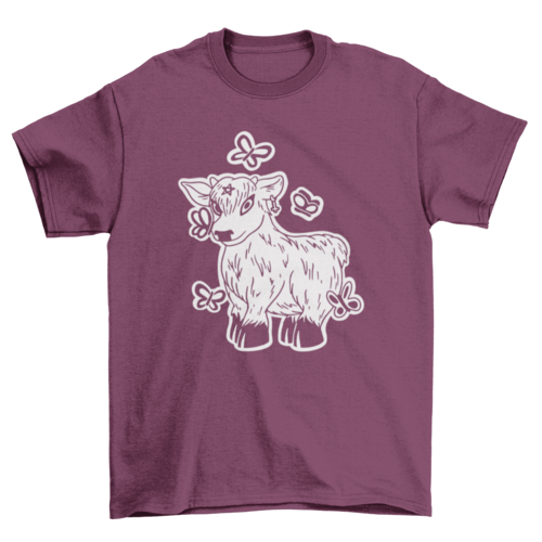 Goth highland cow t-shirt