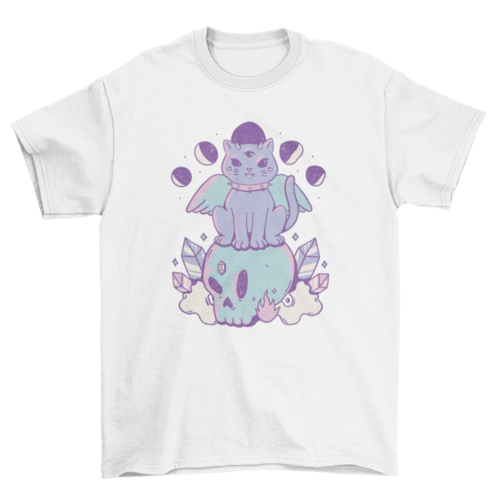 Pastel goth cat t-shirt