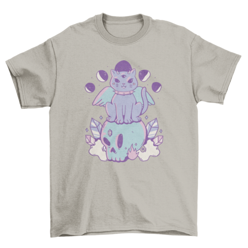 Pastel goth cat t-shirt