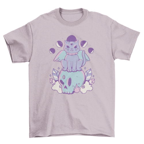 Pastel goth cat t-shirt