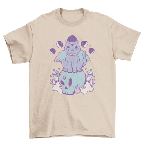 Pastel goth cat t-shirt