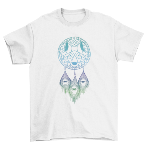 Wolf dream catcher t-shirt