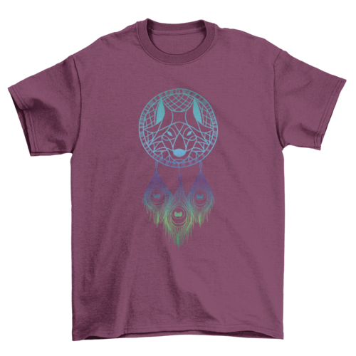 Wolf dream catcher t-shirt