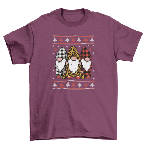 Gnomes in pyjamas christmas sweater t-shirt