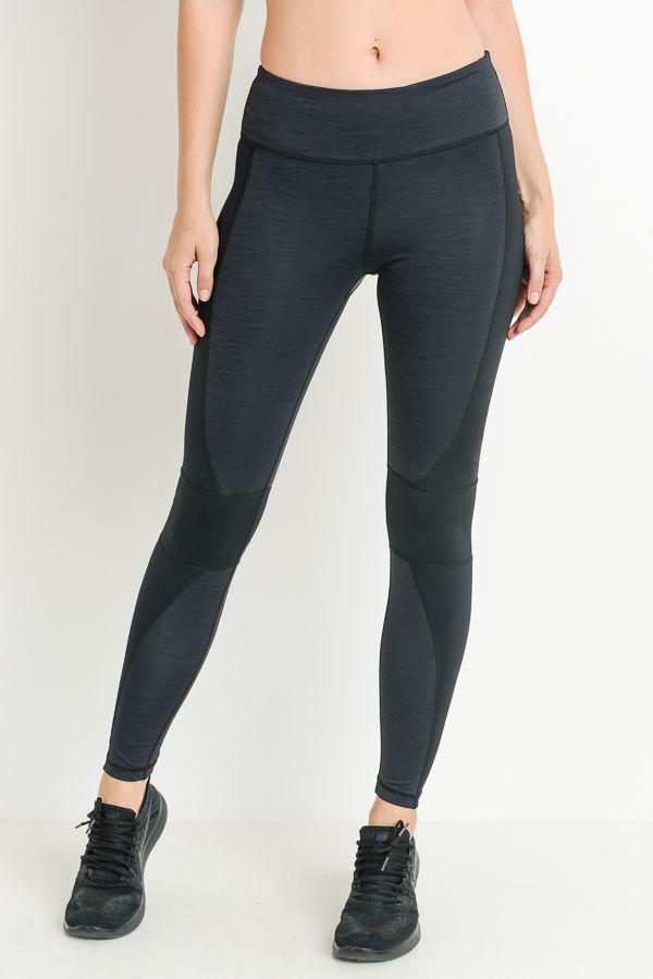 Highwaist Brushed Monochrome Wraparound Full Leggings