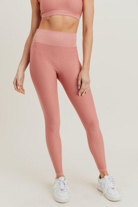 Jacquard & Ribbed Seamless Highwaist Leggings